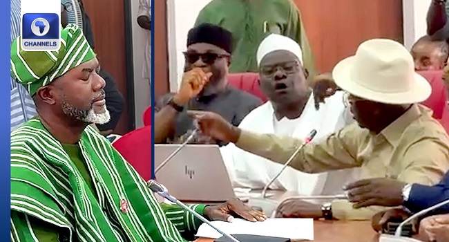 VIDEO: Ndume, Oshiomhole Clash During Reno Omokri's Ambassadorial Screening